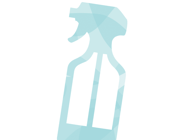 Blue spray bottle illustration