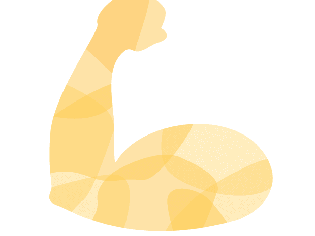 Yellow muscle illustration
