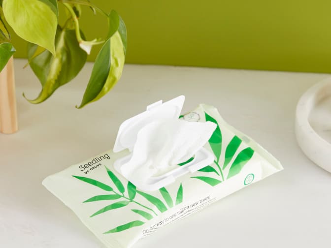 Image of Seedling by Grove Tree-Free Compostable Kitchen Wipes - 100% Bamboo