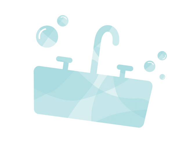 Blue sink illustration