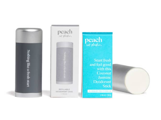 Image of Peach Refillable Deodorant in Coconut Jasmine