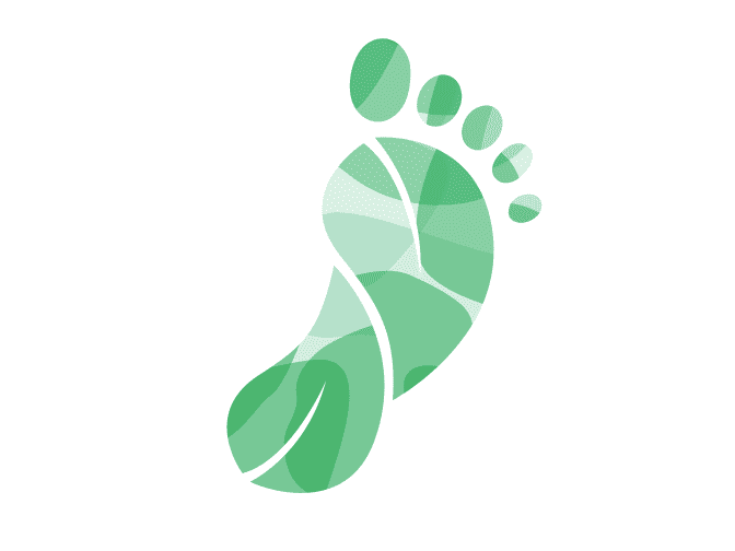 Green footprint illustration