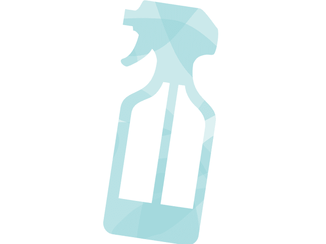 Illustration of blue cleaning spray bottle