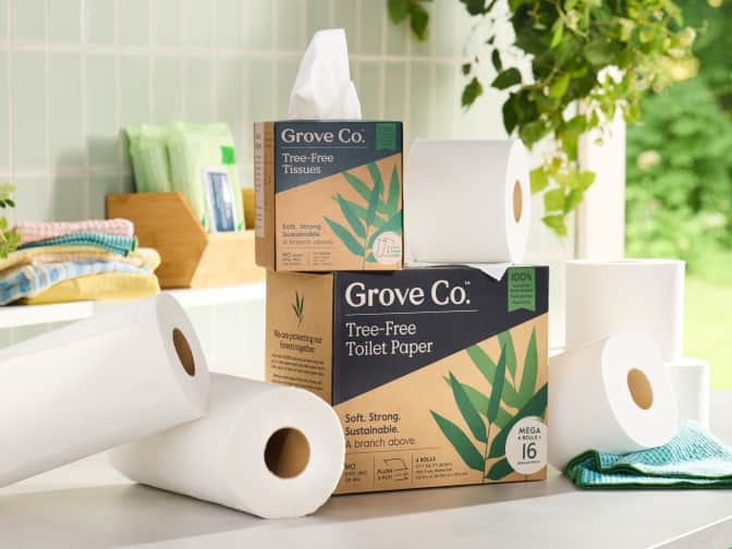 Woman pulling off a sheet of paper towel