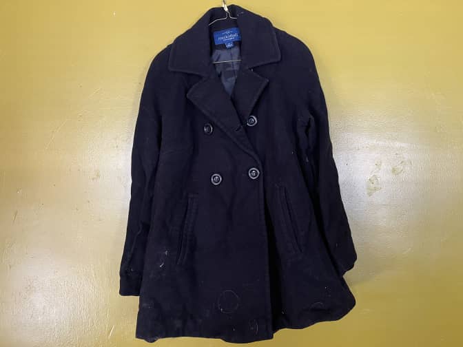 a peacoat before lint removal