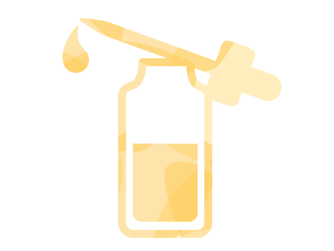 Yellow essential oil dropper illustration