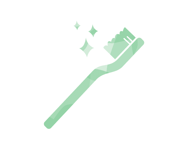 Illustration of green toothbrush