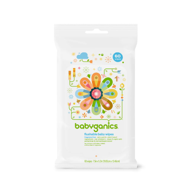 Babyganics flushable wipes 2025