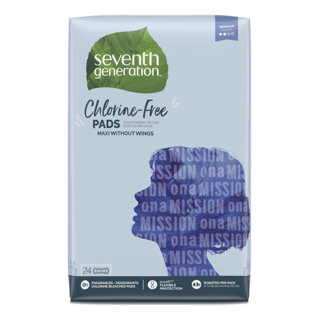 Chlorine free store sanitary pads