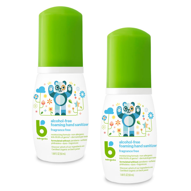 Babyganics hand sanitiser top