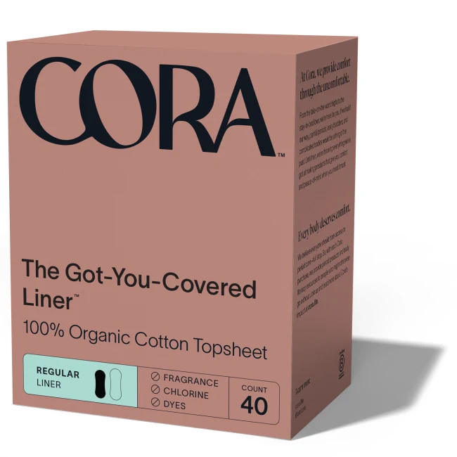  Cora Ultra Thin Organic Cotton Women's Panty Liners