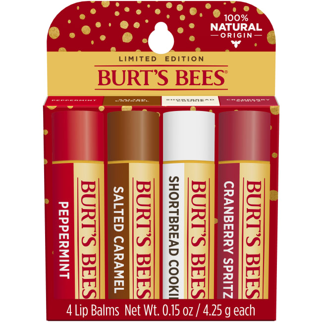 Burt's Bees® 100% Natural Moisturising Lip Balm Beeswax and Honey 4 Pack