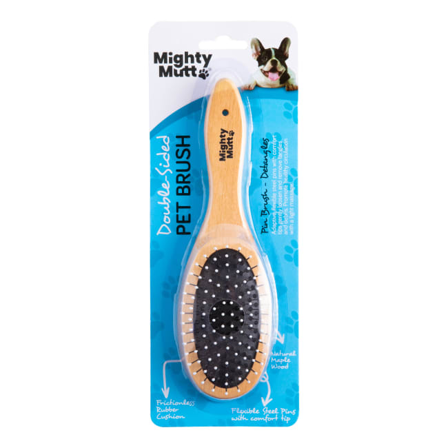 Bamboo Grooming Brush for Pets Double Sided Combo Brush