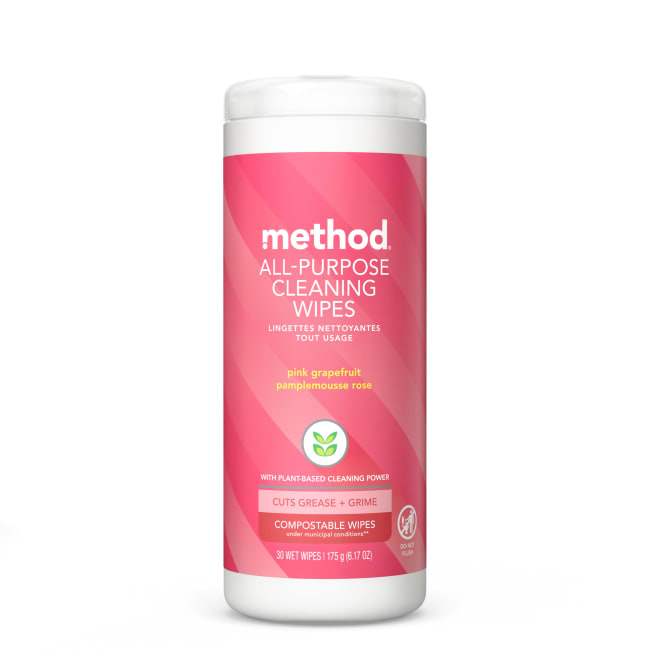 Method Cleaning Wipes, All-Purpose, Pink Grapefruit - 70 wipes, 15.1 oz