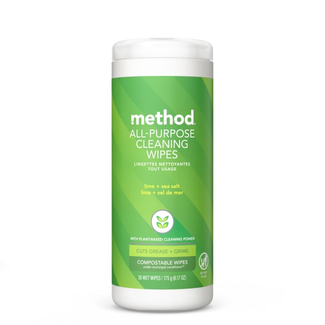 Method All-Purpose Cleaning Wipes - Lime + Sea Salt, 30 ct