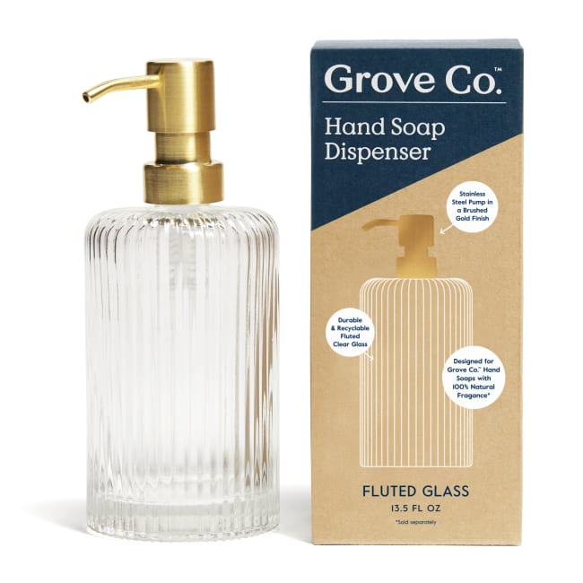 GROVE CO. GLASS HAND SOAP DISPENSER