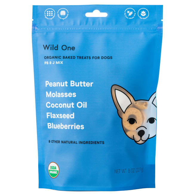 Wild One Organic Peanut Butter Jelly Mix Baked Dog Treats