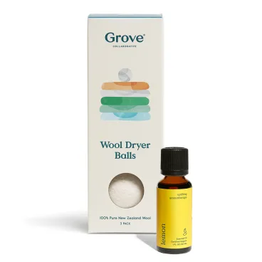 Wool Dryer Balls + Young Living Essential Oils. Lemongrass is