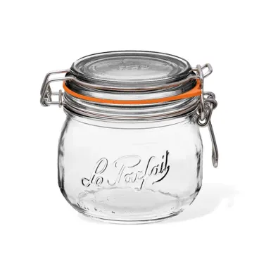 Le Parfait Screw Top Jars – Large French Glass Jars For Pantry Storage  Preserving Bulk Goods, 3 pk GLD / 64 fl oz - Metro Market