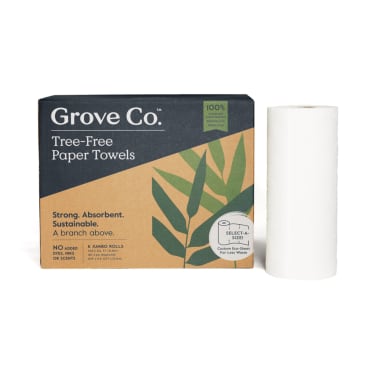 Reusable Bamboo Kitchen Paper Towels - Tree-Free, Eco-Friendly Rolls, 4-Pack