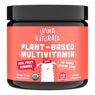 Llama Naturals Kids Whole Fruit Multivitamin Gummies + free gift