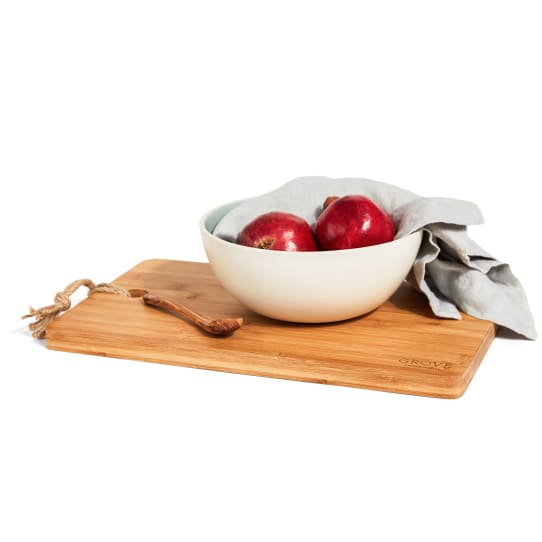 Small Bamboo Cutting Board with Silicone Ring | Plum Grove