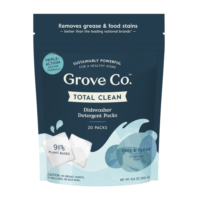 Grove Co. - Total Clean Dishwasher Detergent Packs - Free & Clear - view 1