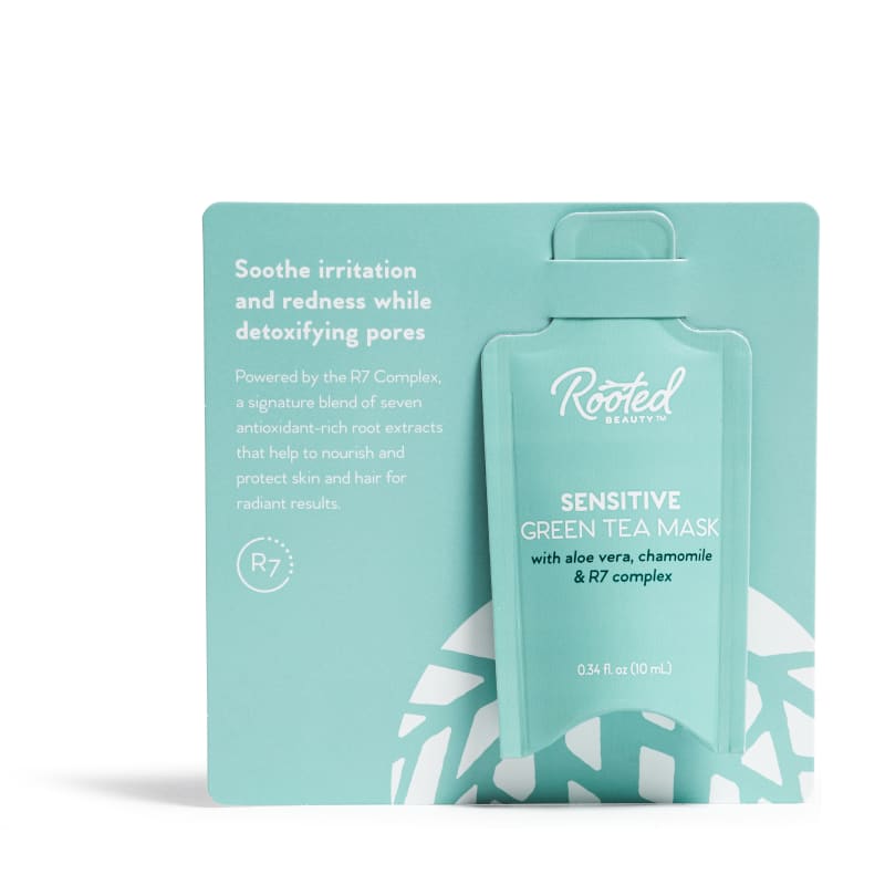 rooted beauty sensitive green tea mask