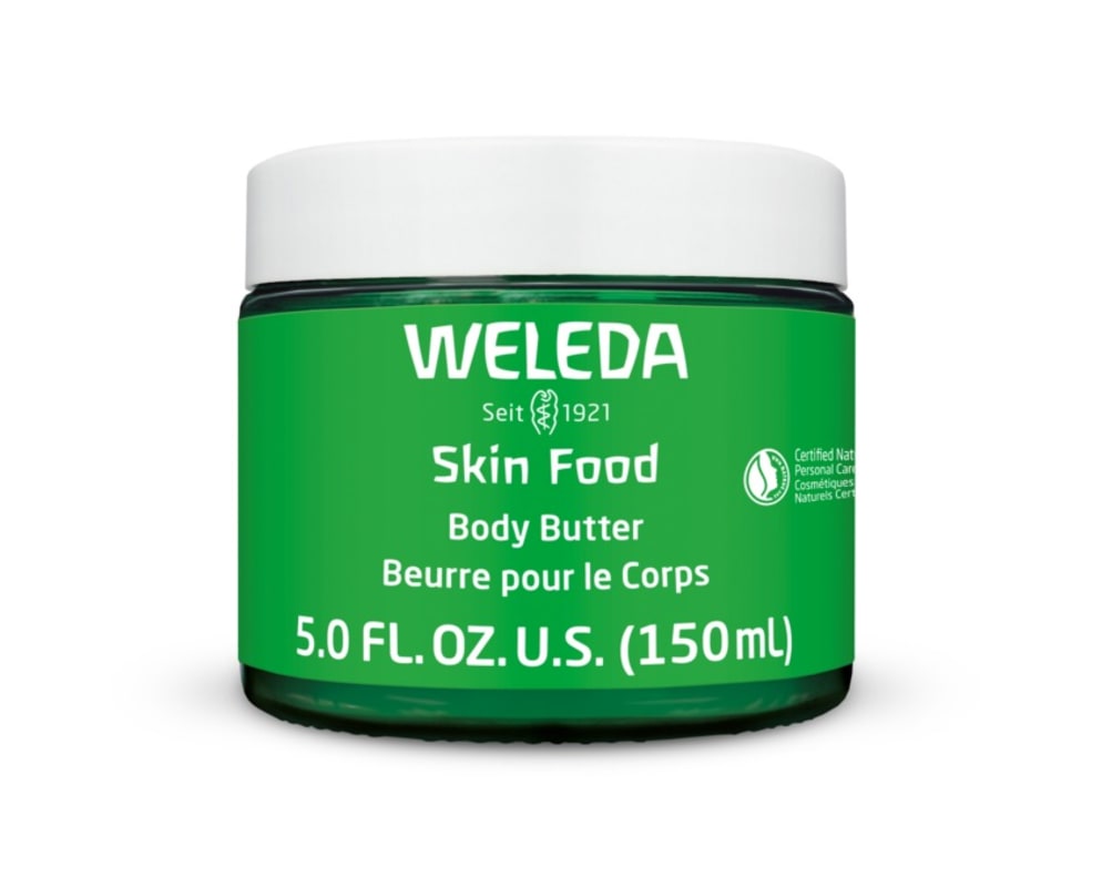 Weleda Skin Food Body Butter 5 Fluid Ounce, Sustainable Glass Jar, Plant Rich Hydrating Moisturizer with Shea and Cocoa Butter, Sweet Almond Oil and P