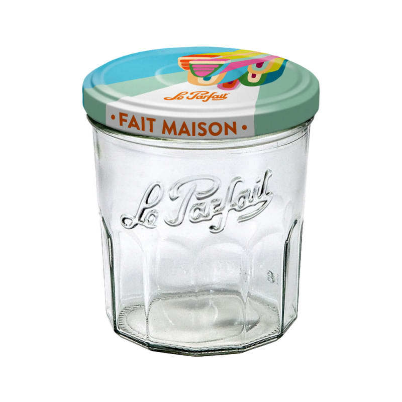 french le parfait jam jar with floral lid