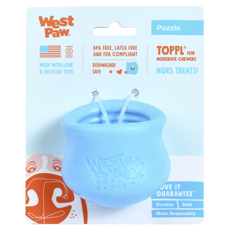 West Paw Qwizl Treat Toy Aqua Blue (Small)