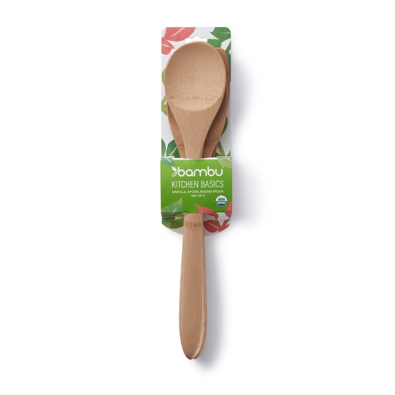 Bambu 'Give It A Rest' Kitchen Organic Bamboo Utensils, Set of 3